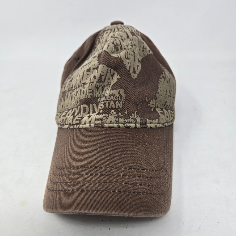 American Eagle Outfitters Brown Graphic Baseball Cap Since 77 Distressed Hat